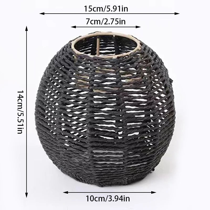 Abat-jour Vintage en Rotin Simulé pour Éclairer avec Élégance votre Demeure-LUMICONCEPT