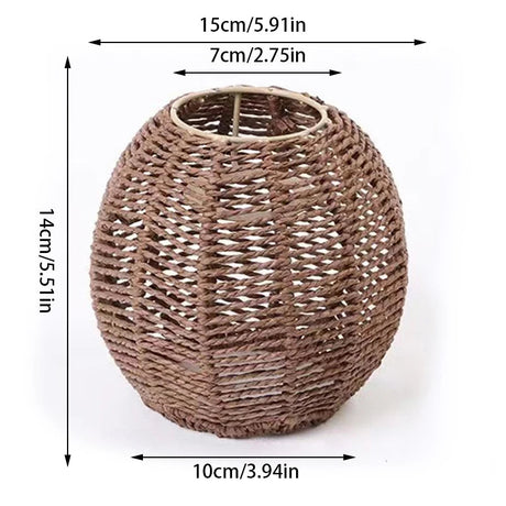 Abat-jour Vintage en Rotin Simulé pour Éclairer avec Élégance votre Demeure-LUMICONCEPT