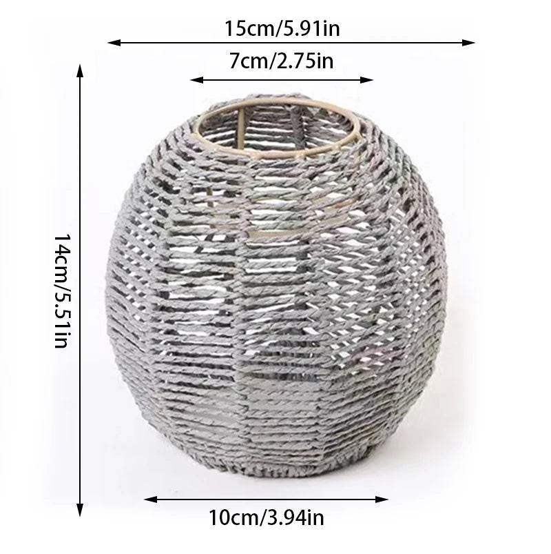 Abat-jour Vintage en Rotin Simulé pour Éclairer avec Élégance votre Demeure-LUMICONCEPT