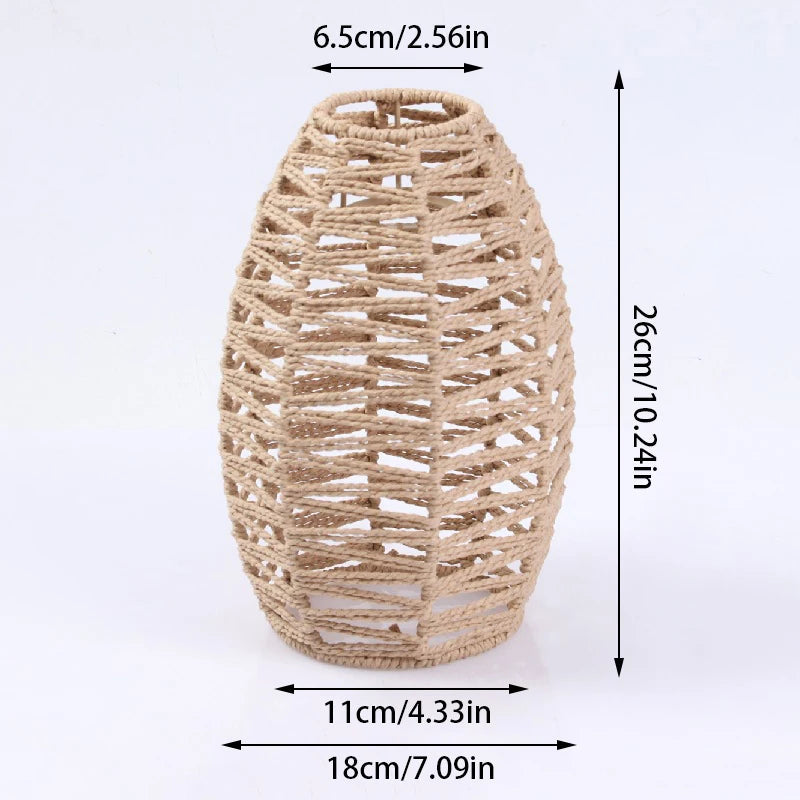 Abat-jour Vintage en Rotin Simulé pour Éclairer avec Élégance votre Demeure-LUMICONCEPT