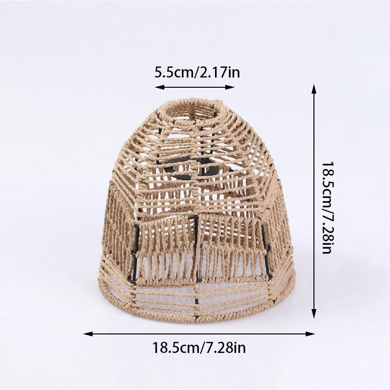 Abat-jour Vintage en Rotin Simulé pour Éclairer avec Élégance votre Demeure-LUMICONCEPT