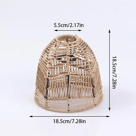 Abat-jour Vintage en Rotin Simulé pour Éclairer avec Élégance votre Demeure-LUMICONCEPT