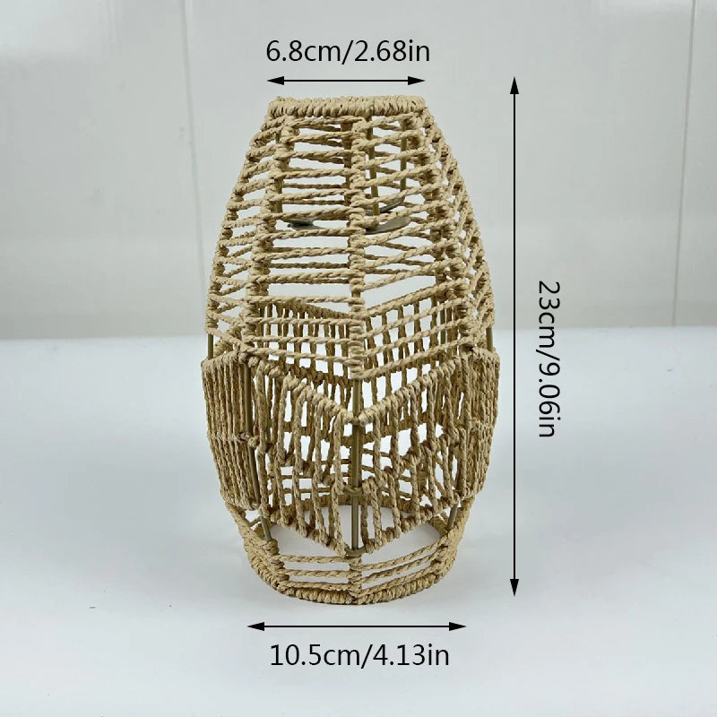Abat-jour Vintage en Rotin Simulé pour Éclairer avec Élégance votre Demeure-LUMICONCEPT