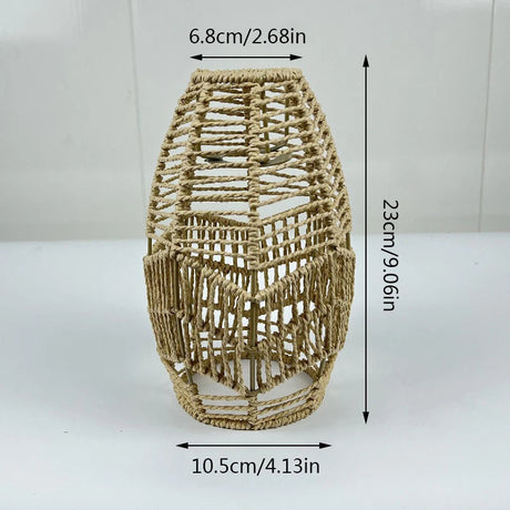 Abat-jour Vintage en Rotin Simulé pour Éclairer avec Élégance votre Demeure-LUMICONCEPT
