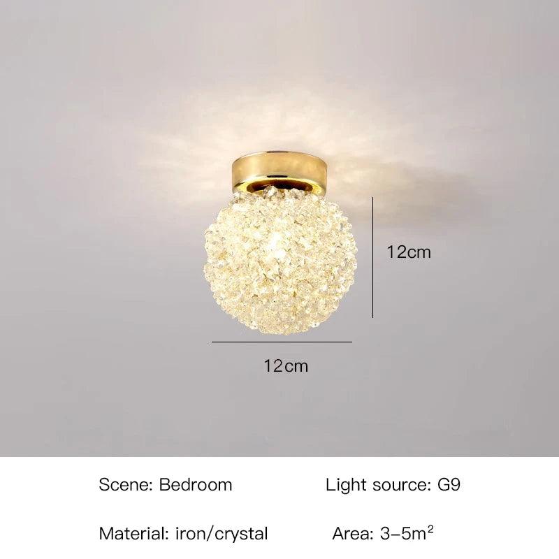 Applique Murale : Boule en Cristal avec Ampoule LED G9-LUMICONCEPT