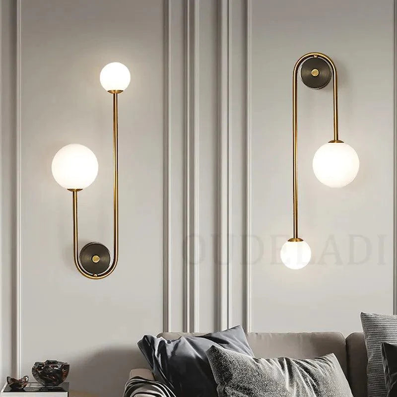 Applique Murale : Boules Asymétriques à Ampoule LED G4-LUMICONCEPT