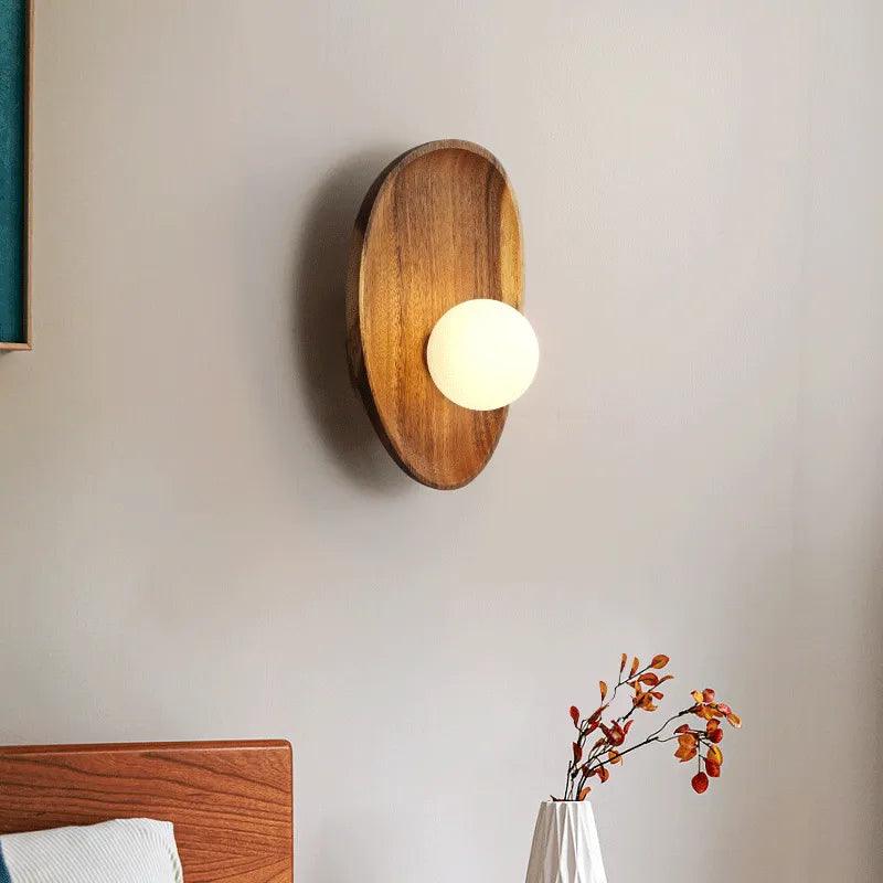 Applique Murale : Design Bois Massif Naturel avec Ampoule LED-LUMICONCEPT