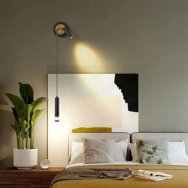 Applique Murale : LED Suspendue Minimaliste en Métal et Verre-LUMICONCEPT