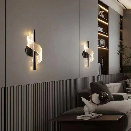 Applique Murale : Lampe LED de Mur en Serpent Transparent-LUMICONCEPT