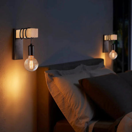 Applique Murale : Lampe Murale Industrielle avec Ampoule Aparante-LUMICONCEPT