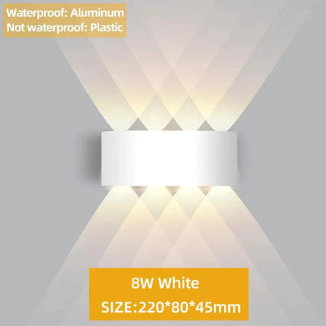 Applique Murale : Lumière LED Éclairage - Haut et Bas - Interieur et Extérieur-LUMICONCEPT