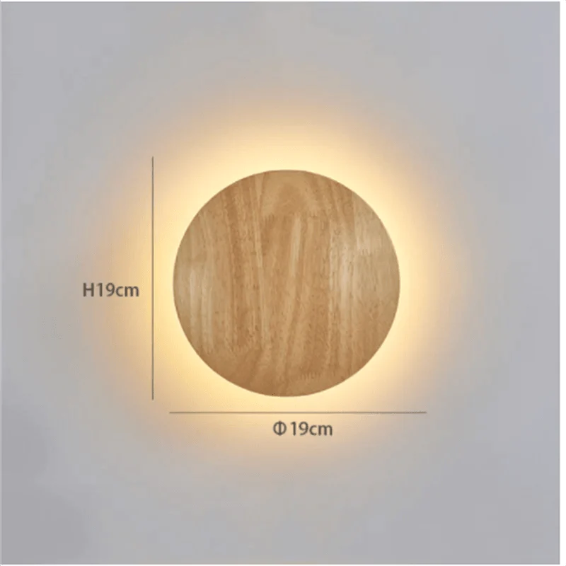 Applique Murale : Luminaire Bois Rond et Oval à Lumière Chaude-LUMICONCEPT