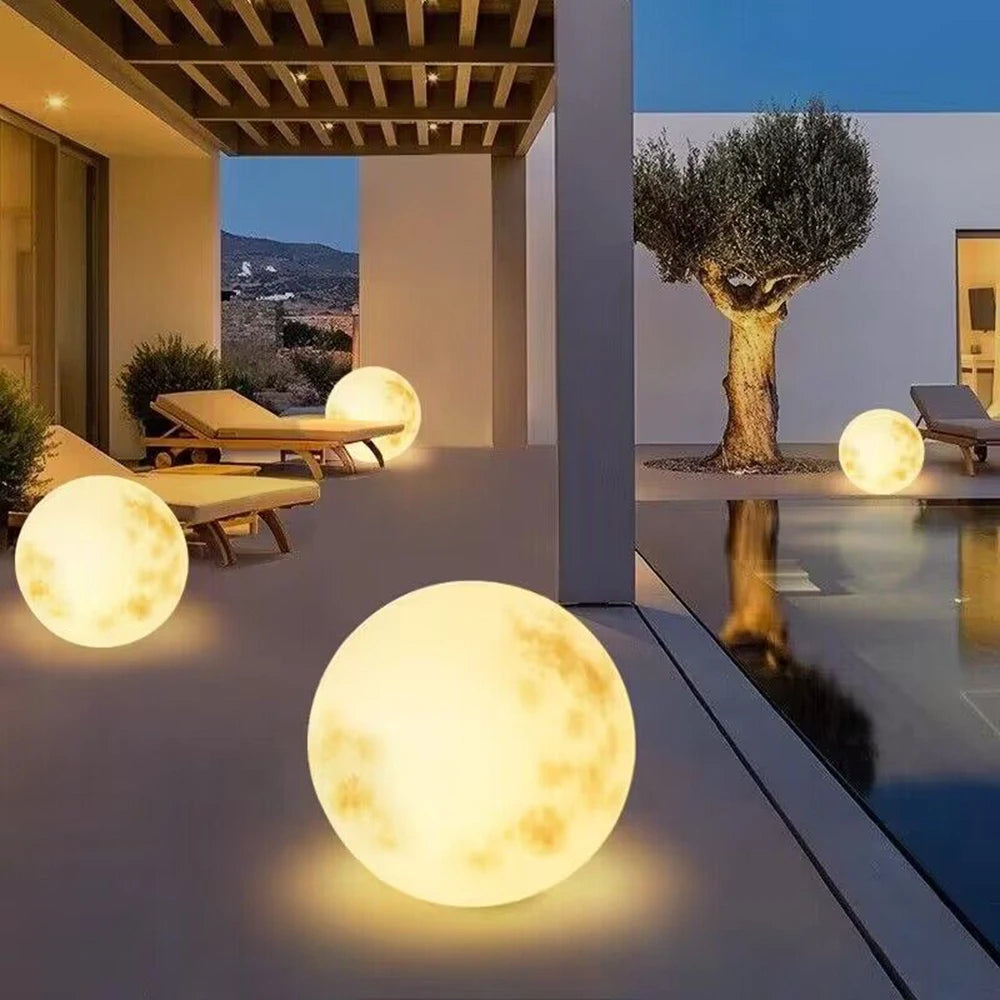 Applique Solaire LED Étanche en Forme de Lune pour Jardin et Extérieur-LUMICONCEPT