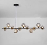 Elegante suspensión contemporánea con abundante iluminación