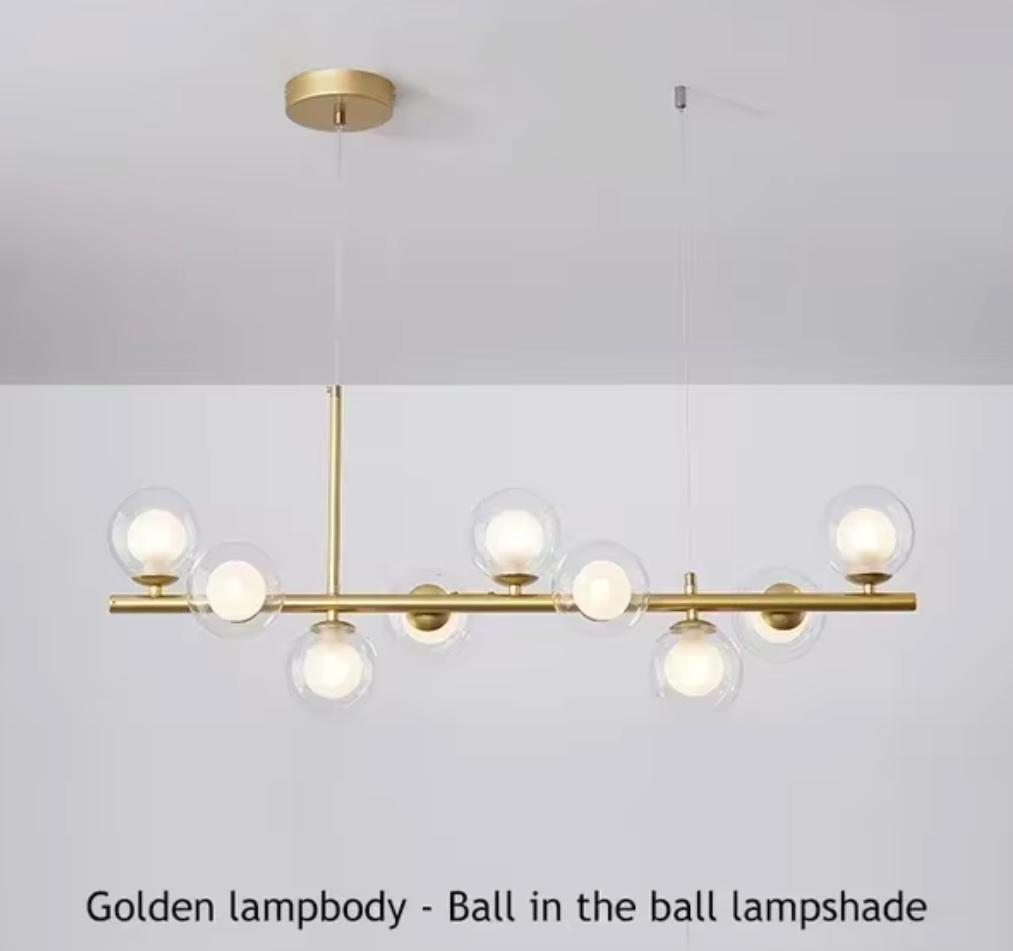 Elegante suspensión contemporánea con abundante iluminación