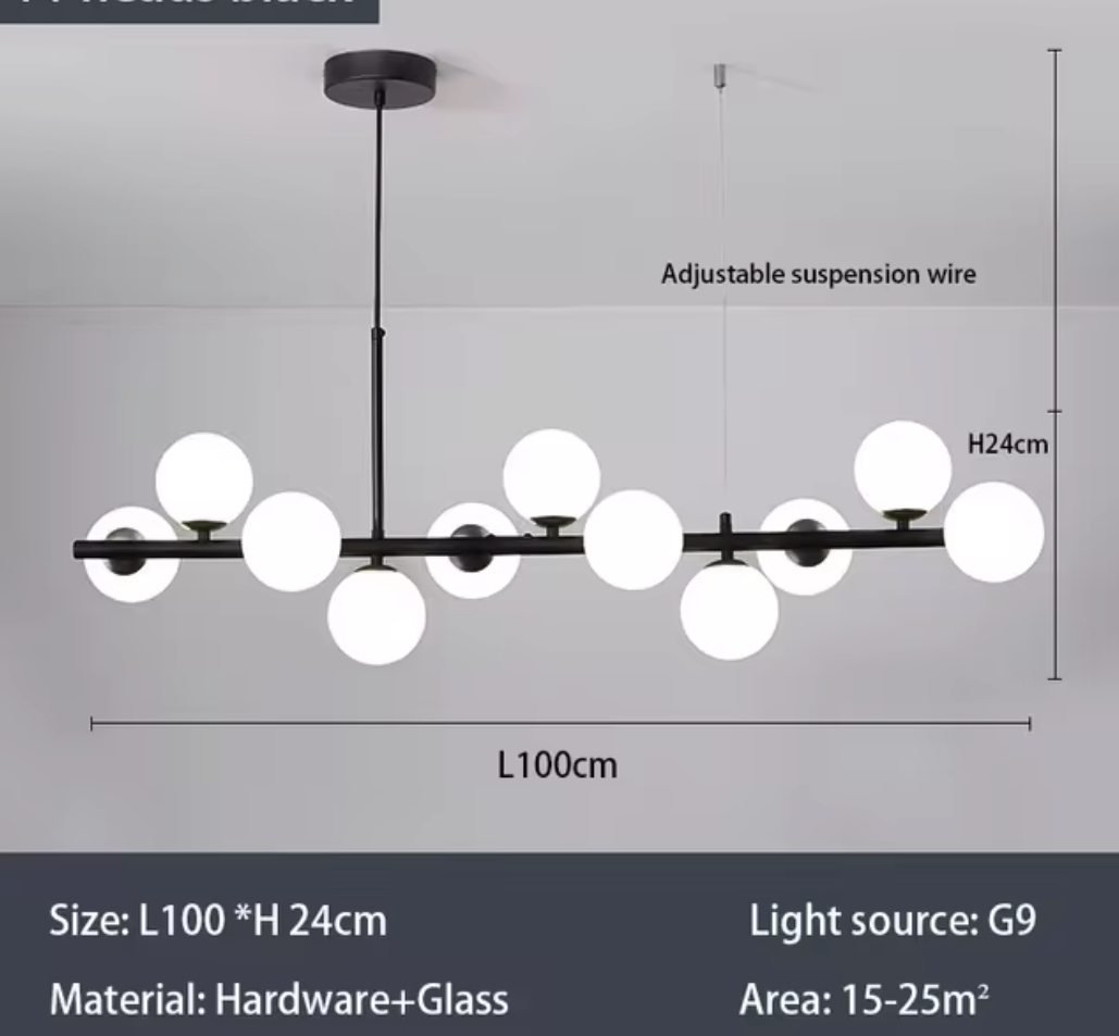 Elegante suspensión contemporánea con abundante iluminación