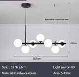 Elegante suspensión contemporánea con abundante iluminación