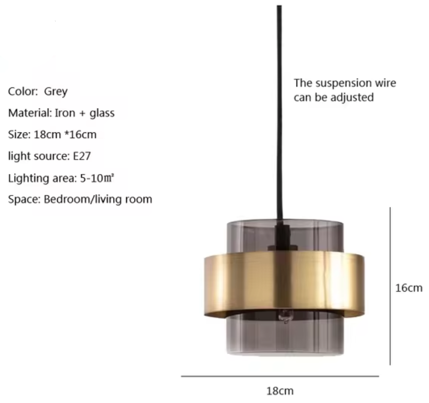 Lustre en Verre Transparent avec Structure Métallique Dorée pour une Ambiance Contemporaine