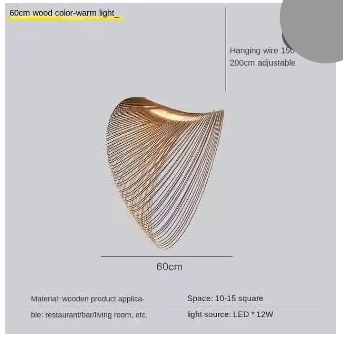 Künstlerischer LED-Kronleuchter aus Holz mit Fernbedienung und anpassbaren Optionen