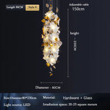 Éblouissant lustre en cristal aux fleurs volantes pour une élégance raffinée dans votre espace.-LUMICONCEPT