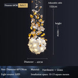 Éblouissant lustre en cristal aux fleurs volantes pour une élégance raffinée dans votre espace.-LUMICONCEPT