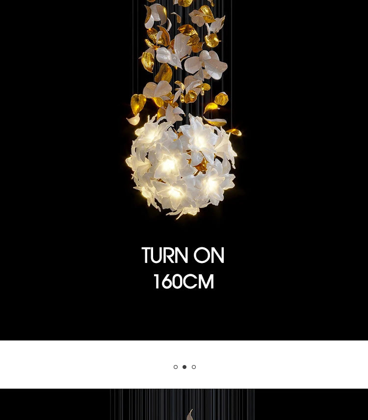 Éblouissant lustre en cristal aux fleurs volantes pour une élégance raffinée dans votre espace.-LUMICONCEPT