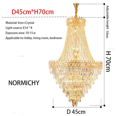 Élégance Lumineuse en Cristal Nordique - Suspension Moderne Raffinée-LUMICONCEPT