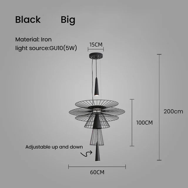 Élégant Luminaire Suspendu Moderne en Métal avec Options de Taille et Couleurs Variées-LUMICONCEPT