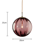 Lampe LED Suspendue en Boule de Verre - Design Nordique Moderne par Lava Corki