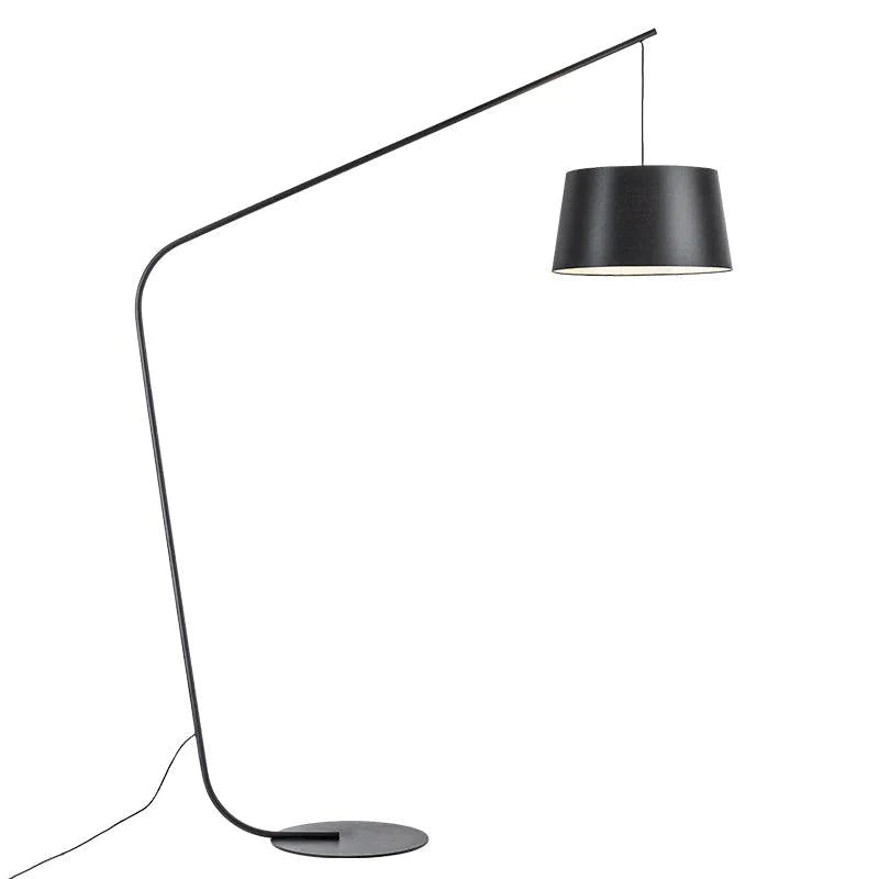 Lampadaire Design Contemporain en Fer et Tissu - Élégance Polyvalente pour Tous les Espaces-LUMICONCEPT