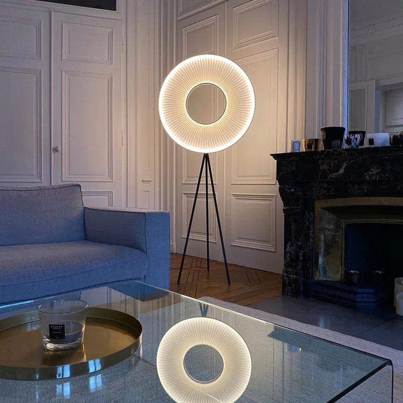 Lampadaire Design Élégant en Fer et Acrylique pour Ambiance Contemporaine-LUMICONCEPT