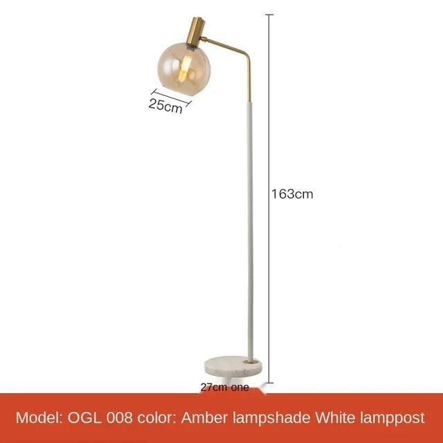 Lampadaire Design Élégant en Verre Fumé avec Éclairage Réglable-LUMICONCEPT