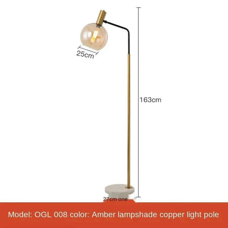 Lampadaire Design Élégant en Verre Fumé avec Éclairage Réglable-LUMICONCEPT