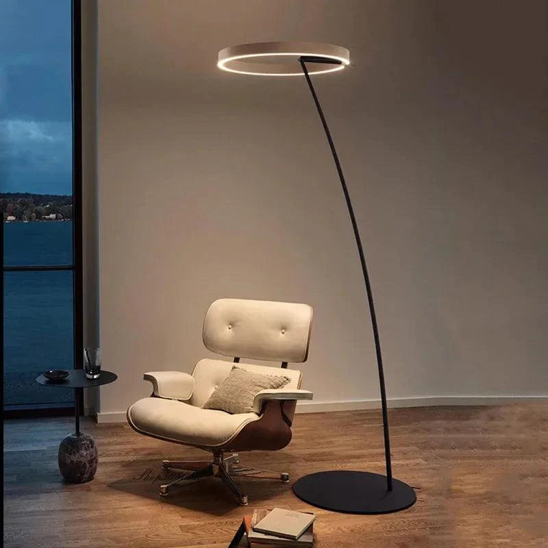 Lampadaire Design Italien Circulaire Luminescent pour Salon et Chambre-LUMICONCEPT