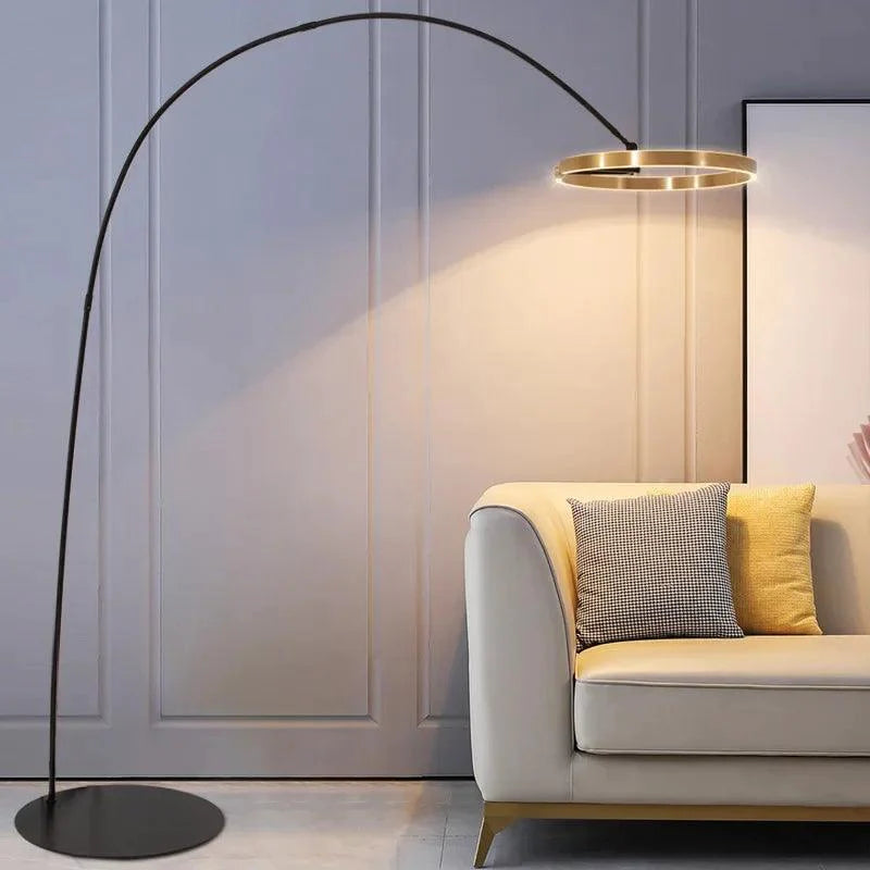 Lampadaire Design Italien Circulaire Luminescent pour Salon et Chambre-LUMICONCEPT