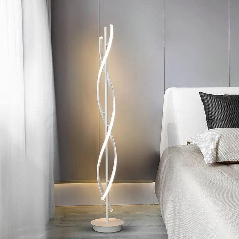 Lampadaire Design Moderne - Éclairage Élégant en Blanc et Noir-LUMICONCEPT