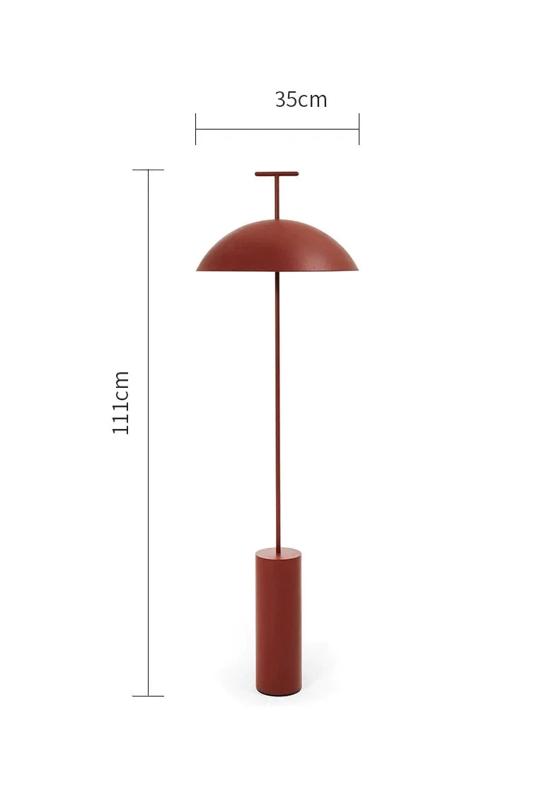 Lampadaire Industriel Minimaliste Scandi en Métal Rouge/Noir/Blanc pour Salon et Salle à Manger-LUMICONCEPT