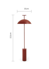 Lampadaire Industriel Minimaliste Scandi en Métal Rouge/Noir/Blanc pour Salon et Salle à Manger-LUMICONCEPT