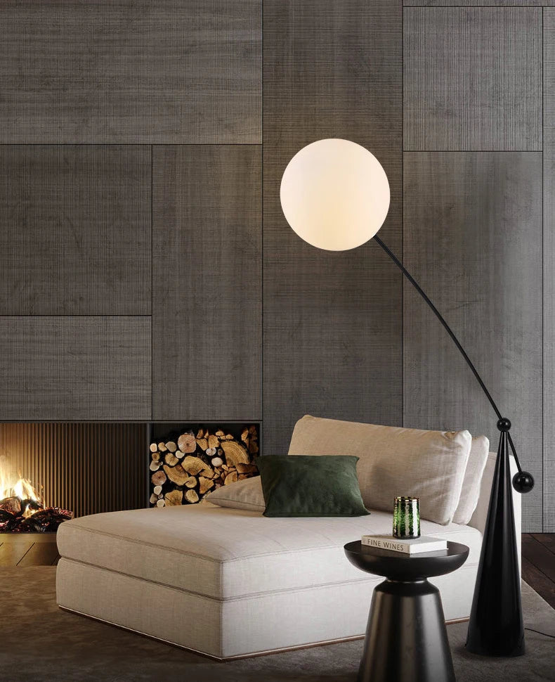 Lampadaire LED Design Nordique Moderne avec Télécommande et Luminosité Réglable-LUMICONCEPT