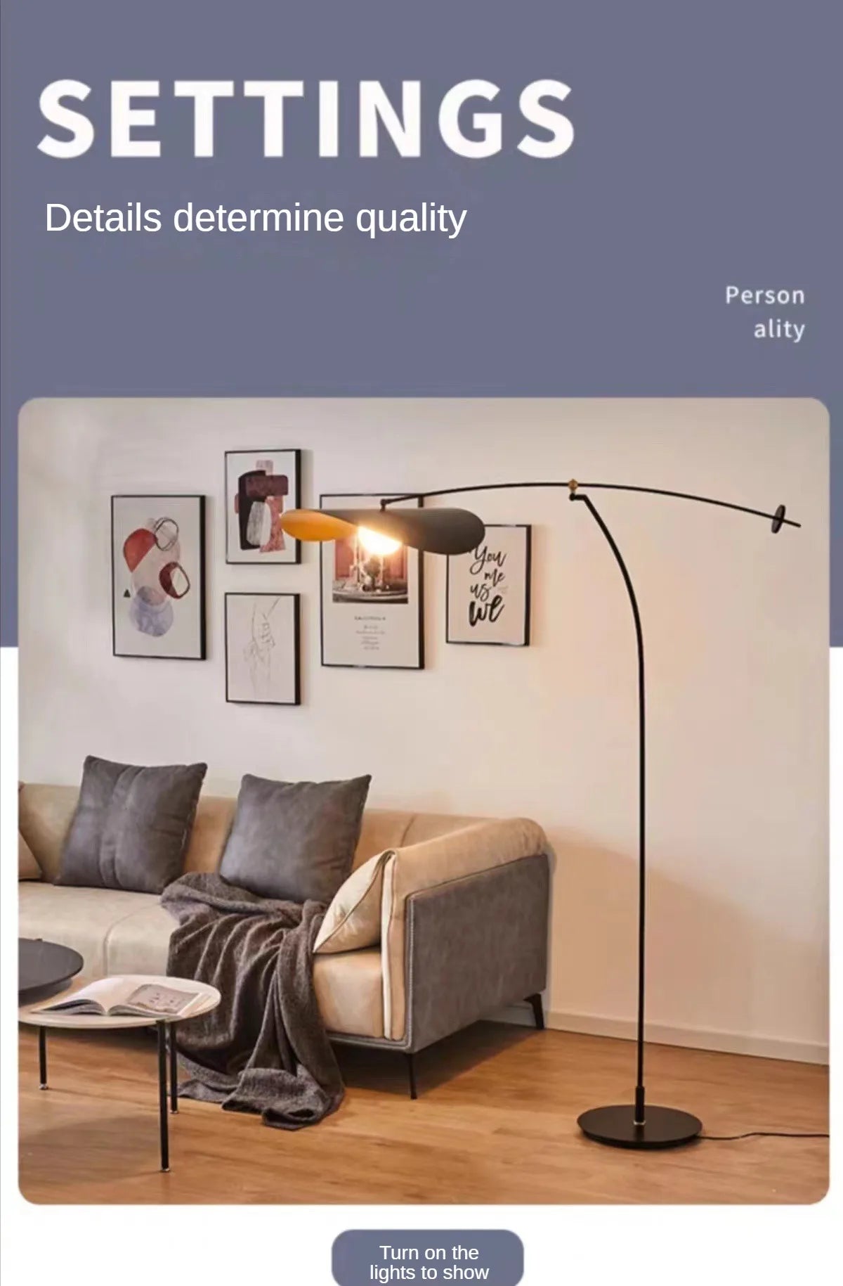 Lampadaire LED Design Nordique avec Finition Noire et Dorée - Éclairage Moderne pour Salon et Chambre-LUMICONCEPT