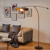 Lampadaire LED Design Nordique avec Finition Noire et Dorée - Éclairage Moderne pour Salon et Chambre-LUMICONCEPT