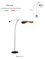 Lampadaire LED Design Nordique avec Finition Noire et Dorée - Éclairage Moderne pour Salon et Chambre-LUMICONCEPT