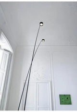 Lampadaire LED Minimaliste Noir avec Longue Perche pour Salon et Chambre-LUMICONCEPT