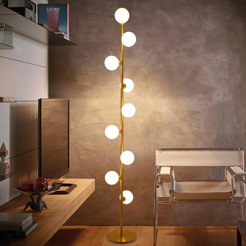 Lampadaire LED Moderne en Fer Noir pour Salon et Chambre à Coucher-LUMICONCEPT