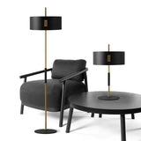 Lampadaire LED Moderne en Fer Noir pour Salon et Chambre à Coucher-LUMICONCEPT