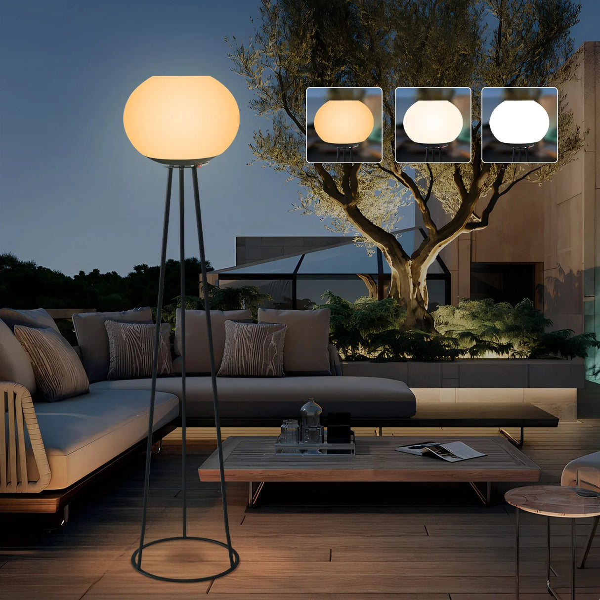 Lampadaire LED Solaire Z ZOSIMIO LIGHT avec Télécommande - Luminaire Décoratif pour Extérieur-LUMICONCEPT