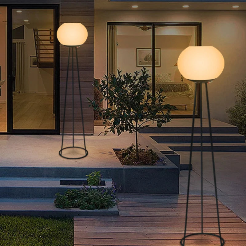 Lampadaire LED Solaire Z ZOSIMIO LIGHT avec Télécommande - Luminaire Décoratif pour Extérieur-LUMICONCEPT