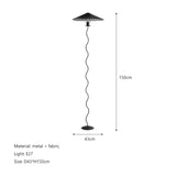 Lampadaire LED minimaliste en tissu plissé pour un éclairage élégant dans votre salon-LUMICONCEPT