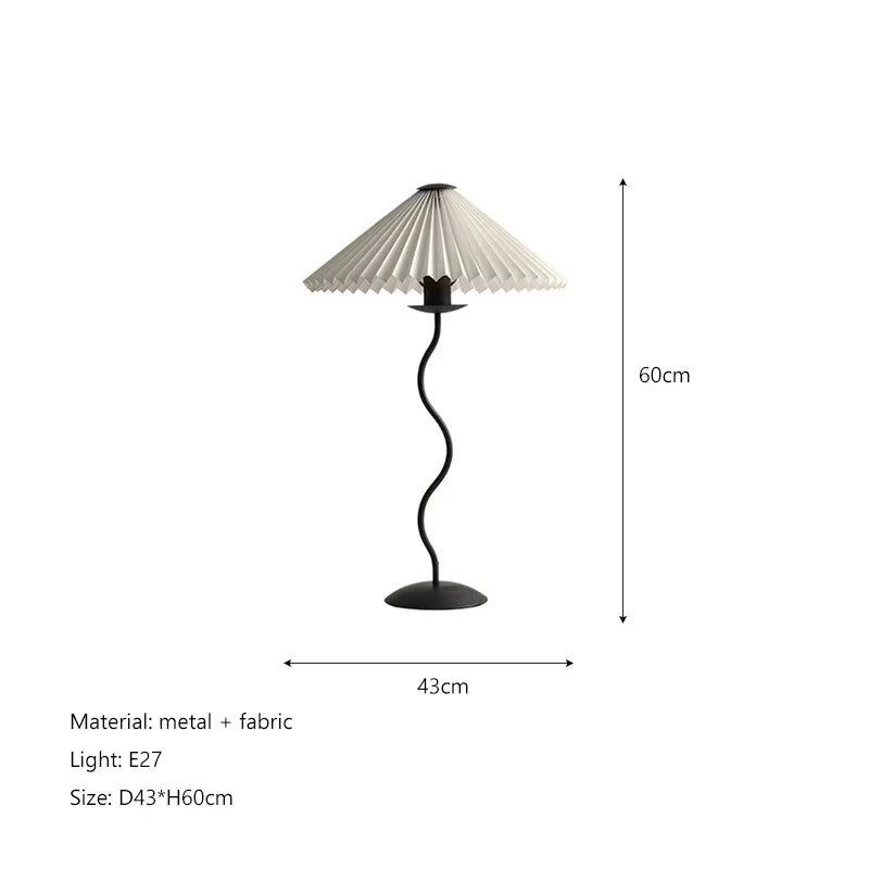 Lampadaire LED minimaliste en tissu plissé pour un éclairage élégant dans votre salon-LUMICONCEPT