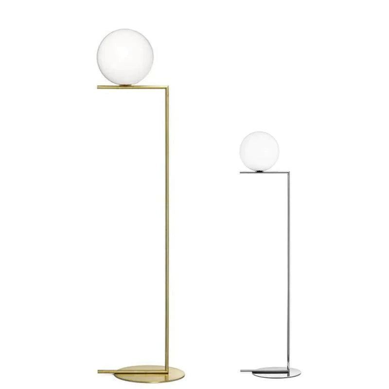 Lampadaire Moderne en Métal et Verre - Élégance Contemporaine pour Votre Intérieur-LUMICONCEPT